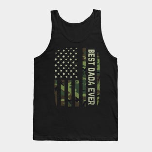 Best Dada Ever Camouflage American Flag Fathers Day Gift Tank Top